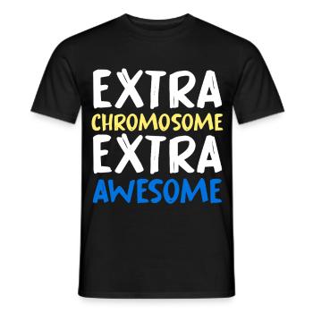 Extra Chromosome Extra Awesome - Männer T-Shirt - Schwarz - Vorne - AI Model Male 178 light (178cm)