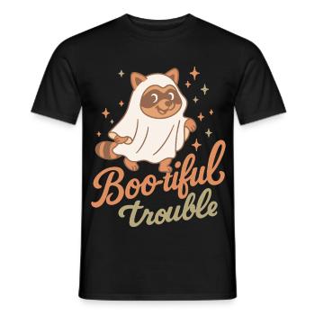 Boo-tiful Trouble Halloween Party Fun raton laveur - T-shirt homme - noir - Devant - AI Model Male 178 light (178cm)