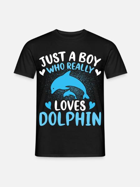 Delfin - Männer T-Shirt - Schwarz
