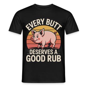 Griller BBQ Fumoir Drôle de dicton - T-shirt homme - noir - Devant - AI Model Male 178 light (178cm)