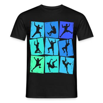 Escalade Montagnes Alpinistes Bloc Garçons Enfants - T-shirt homme - noir - Devant - AI Model Male 178 light (178cm)