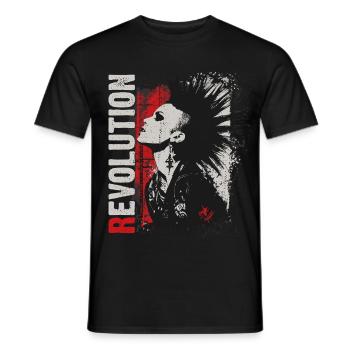 Punkrock Mädchen Revolution - Männer T-Shirt - Schwarz - Vorne - AI Model Male 178 light (178cm)