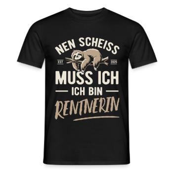 I have to give a shit, I'm a pensioner - 2025 - Men's T-Shirt - black - Front - AI Model Male 178 light (178cm)