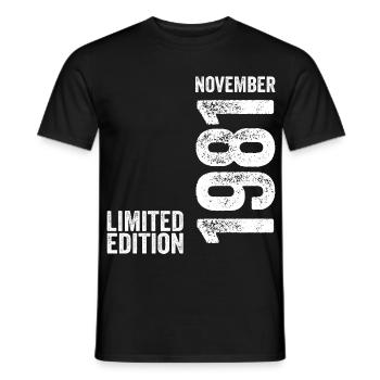 Novembre 1981 Édition Limitée Novembre 1981 - T-shirt homme - noir - Devant - AI Model Male 178 light (178cm)