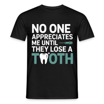 Occlusion de technicien de laboratoire dentaire - T-shirt homme - noir - Devant - AI Model Male 178 light (178cm)