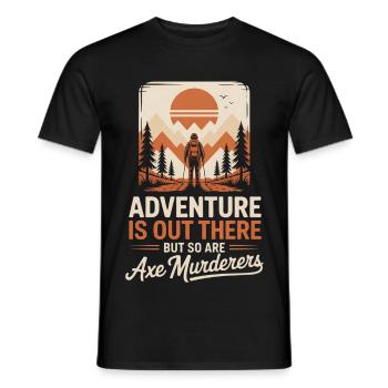 Partez à l’aventure dans une nature sauvage rétro - T-shirt homme - noir - Devant - AI Model Male 178 light (178cm)