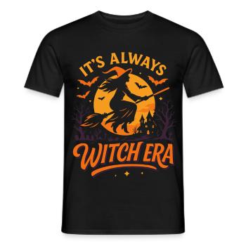 Es ist immer Halloween-Party-Vibes der Hexenzeit - Männer T-Shirt - Schwarz - Vorne - AI Model Male 178 light (178cm)