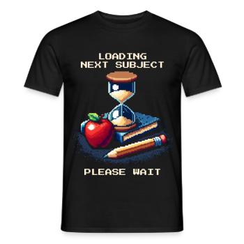 Chargement du bac suivant | École-maison Patience Humour - T-shirt homme - noir - Devant - AI Model Male 178 light (178cm)