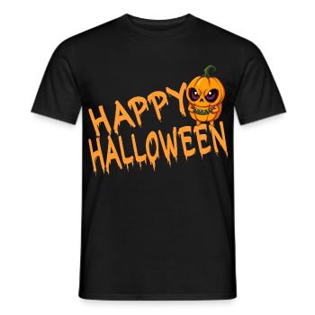 Halloween Citrouille Joyeux halloween - T-shirt homme - noir - Devant - AI Model Male 178 light (178cm)