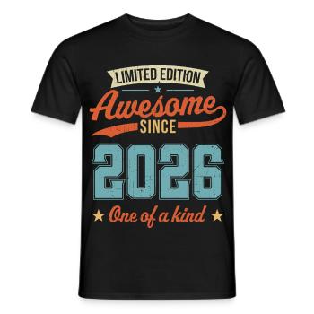 Awesome Since 2026 - Men's T-Shirt - black - Front - AI Model Male 178 light (178cm)