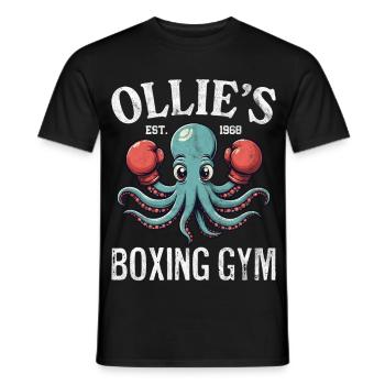 Gymnase de boxe Ollie - T-shirt homme - noir - Devant - AI Model Male 178 light (178cm)