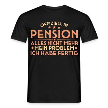 Pension Farewell work colleague in retirement - Men's T-Shirt - black - Front - AI Model Male 178 light (178cm)