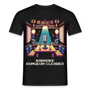 Karaoke-Dungeon geschafft | Tokio Nachtleben - Männer T-Shirt - Schwarz - Vorne - AI Model Male 178 light (178cm)