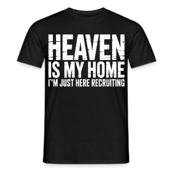 Himmel Ist Mein Zuhause Jesus Kreuz Christlich - Männer T-Shirt - Schwarz - Vorne - AI Model Male 178 light (178cm)