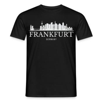Frankfurter Skyline, Frankfurt Deutschland - Männer T-Shirt - Schwarz - Vorne - AI Model Male 178 light (178cm)