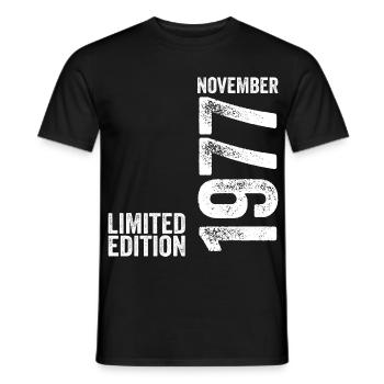 Novembre 1977 Édition Limitée Novembre 1977 - T-shirt homme - noir - Devant - AI Model Male 178 light (178cm)