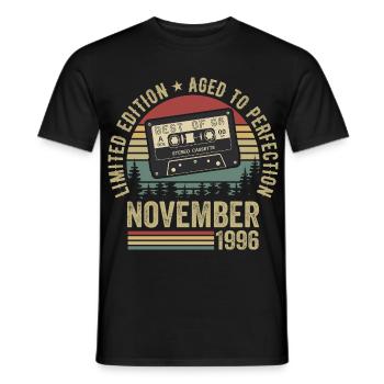 Novembre 1996 - T-shirt homme - noir - Devant - AI Model Male 178 light (178cm)