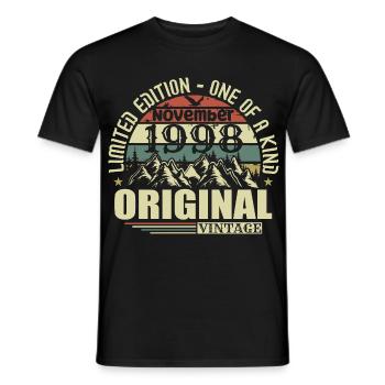 Novembre 1998 - T-shirt homme - noir - Devant - AI Model Male 178 light (178cm)