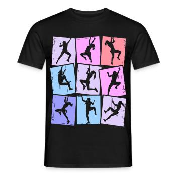 Escalade Montagnes Alpinistes Bloc Femmes Filles - T-shirt homme - noir - Devant - AI Model Male 178 light (178cm)
