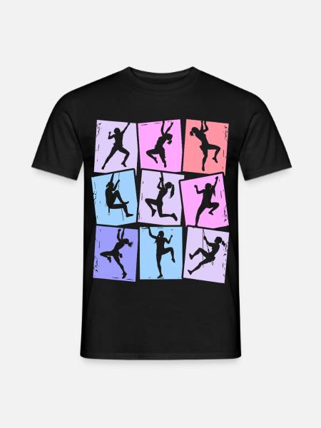 Climbing Mountains Climbers Bouldering Women Girls - Men's T-Shirt - black