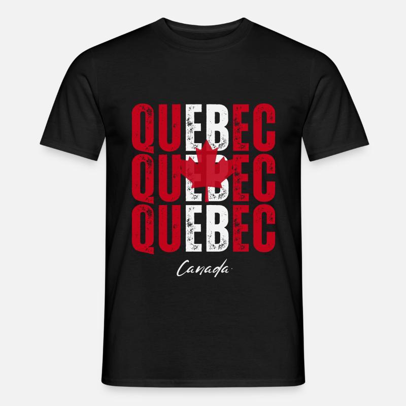 Quebec, Kanada, ich liebe Quebec - Männer T-Shirt - Schwarz