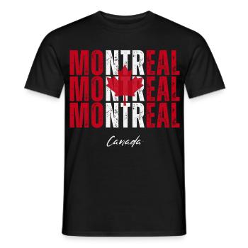 Montréal Canada, j’adore Montréal - T-shirt homme - noir - Devant - AI Model Male 178 light (178cm)