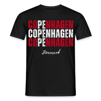 Copenhagen Denmark, memory of Copenhagen - Men's T-Shirt - black - Front - AI Model Male 178 light (178cm)
