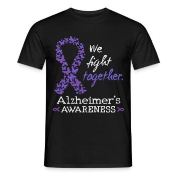 Forts ensemble contre la maladie d’Alzheimer - T-shirt homme - noir - Devant - AI Model Male 178 light (178cm)