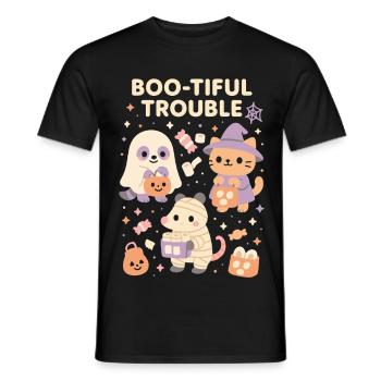 Boo-Tiful Trouble Halloween Costume Fun - T-shirt homme - noir - Devant - AI Model Male 178 light (178cm)