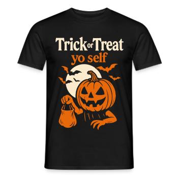 Trick Or Treat Yo Self Halloween Drôle Costume - T-shirt homme - noir - Devant - AI Model Male 178 light (178cm)