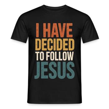 Ich habe beschlossen Jesus zu folgen - Männer T-Shirt - Schwarz - Vorne - AI Model Male 178 light (178cm)