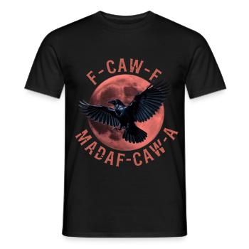 Raven flight in front of a red moon - Men's T-Shirt - black - Front - AI Model Male 178 light (178cm)