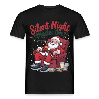 Santa Chill Fashion T-Shirt for Christmas Fans - Men's T-Shirt - black - Front - AI Model Male 178 light (178cm)