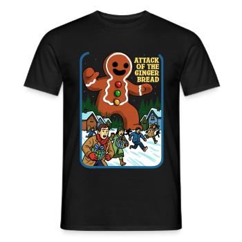 Attaque du pain d’épices - T-shirt homme - noir - Devant - AI Model Male 178 light (178cm)