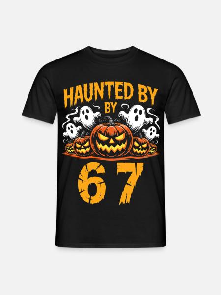 Haunted By 67 Six Seven Meme Gen Alpha Basketball - Mænd T-shirt - sort