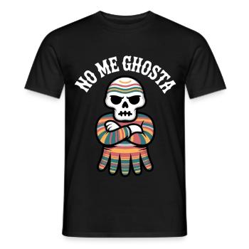 No Me Gusta Calavera Poncho - Men's T-Shirt - black - Front - AI Model Male 178 light (178cm)