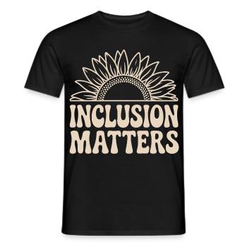Inclusion Matters Sunflower Design for Diversity - Men's T-Shirt - black - Front - AI Model Male 178 light (178cm)