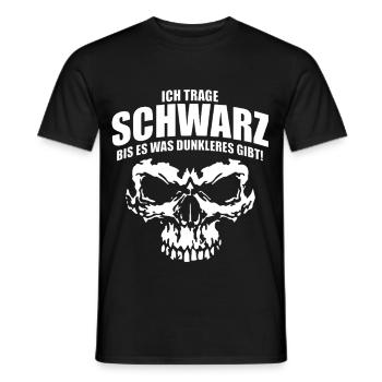 Crâne noir à plus foncé - T-shirt homme - noir - Devant - AI Model Male 178 light (178cm)