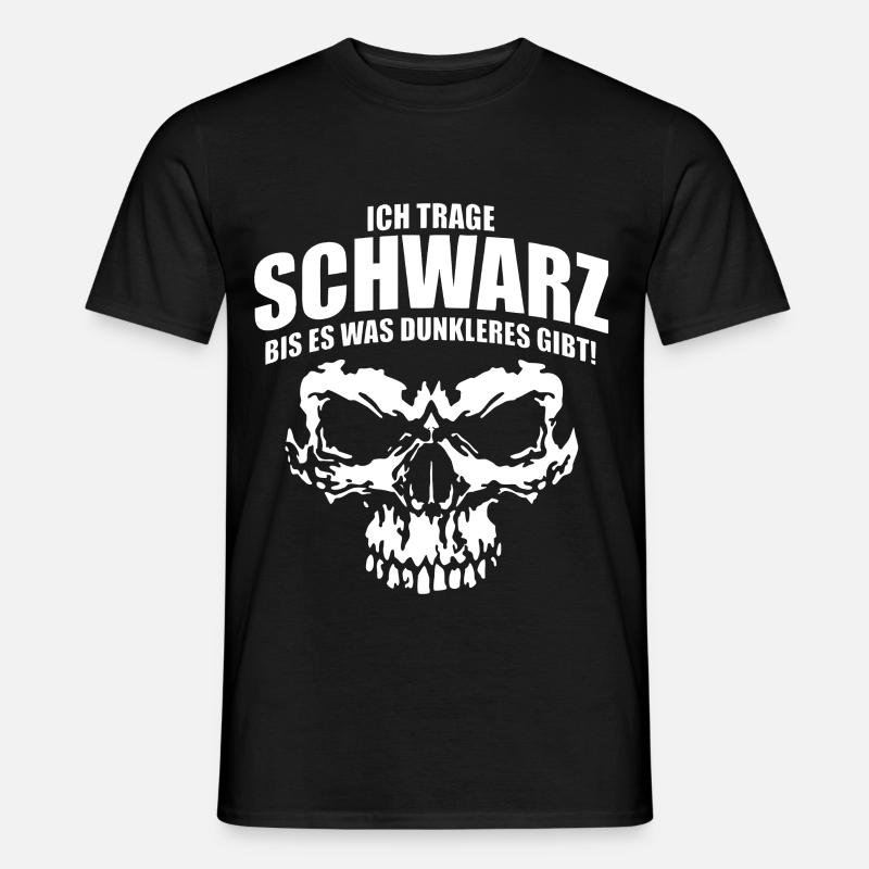 Schwarz Bis Dunkleres Schädel  - Männer T-Shirt - Schwarz