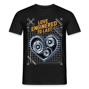 Technology Meets Heart – T-Shirt for Engineers - Men's T-Shirt - black - Front - AI Model Male 178 light (178cm)