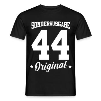 44 Geburtstag - Männer T-Shirt - Schwarz - Vorne - AI Model Male 178 light (178cm)