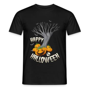 Halloween Jack-o-Lanterns Farm - Männer T-Shirt - Schwarz - Vorne - AI Model Male 178 light (178cm)
