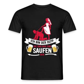 Ich bin der Depp - JGA Team Bräutigam - T-shirt homme - noir - Devant - AI Model Male 178 light (178cm)