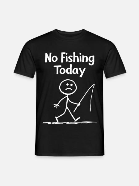Angler-Frust – Heute kein Fischfang - Männer T-Shirt - Schwarz