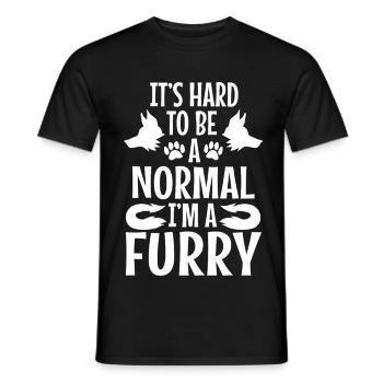 I'm A Furry Deal With It - Männer T-Shirt - Schwarz - Vorne - AI Model Male 178 light (178cm)