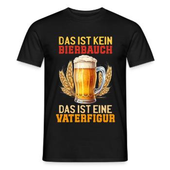 Vatertag DAS IST KEIN BIERBAUCH DAS IST VATERFIGUR - Männer T-Shirt - Schwarz - Vorne - AI Model Male 178 light (178cm)