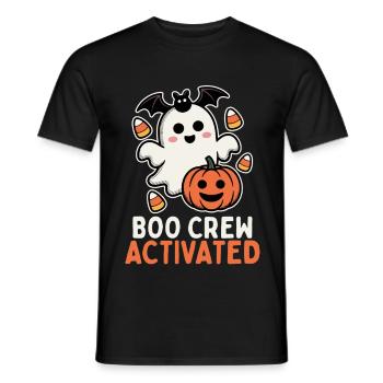 Boo Crew Activated – Süßes Halloween Design - Männer T-Shirt - Schwarz - Vorne - AI Model Male 178 light (178cm)
