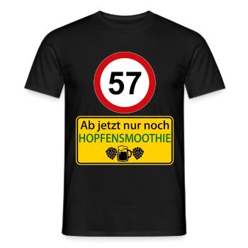 57 Ab jetzt nur noch Hopfensmoothie - Männer T-Shirt - Schwarz - Vorne - AI Model Male 178 light (178cm)