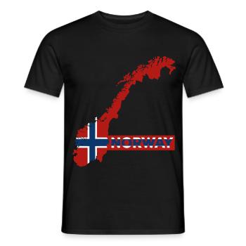 Norvège Vacances Nature Cadeau - T-shirt homme - noir - Devant - AI Model Male 178 light (178cm)