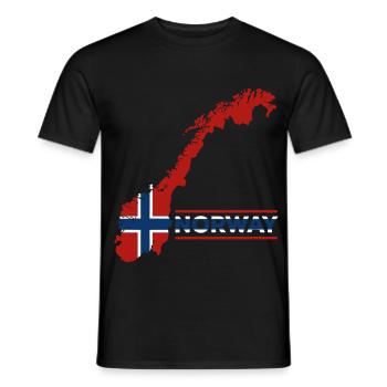 Norvège Vacances Nature Cadeau - T-shirt homme - noir - Devant - AI Model Male 178 light (178cm)